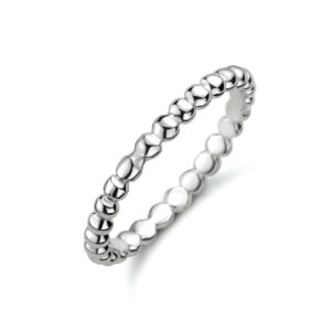 aanschuifring bolletjes zilver gerhodineerd