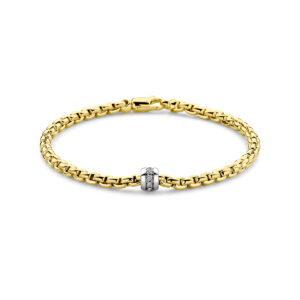 armband diamant 19 cm 0.12ct h si 14K geelgoud