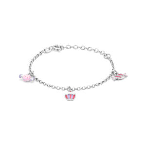 armband emaille 13 + 3 cm zilver gerhodineerd