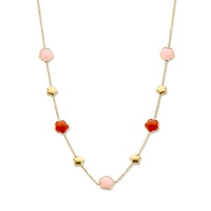 Collier geelgoud edelsteen