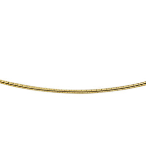 collier omega rond schroefslot 1,2 mm 45 cm 14K geelgoud