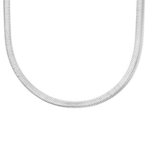 collier slang plat 4,2 mm 42 + 4 cm edelstaal