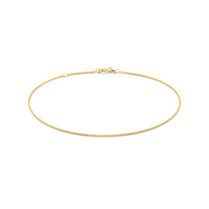enkelbandje anker plat 1,2 mm 24 - 26 cm 14K geelgoud