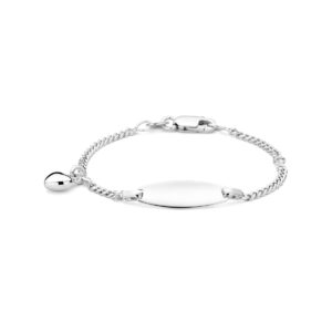 graveerarmband hartje 11 - 13 cm zilver gerhodineerd