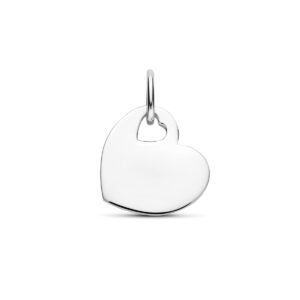 graveerhanger hartje 14,5 mm zilver gerhodineerd