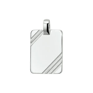 graveerhanger poli/mat gediamanteerd zilver wit