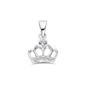 hanger kroon zirkonia zilver gerhodineerd