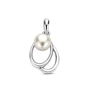 hanger parel 15,5 mm zilver gerhodineerd