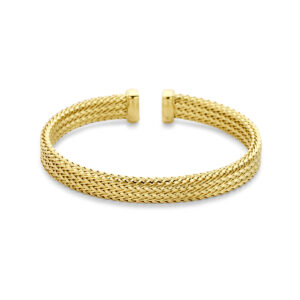 klemband 8 mm 3 micron zilver verguld (geel)