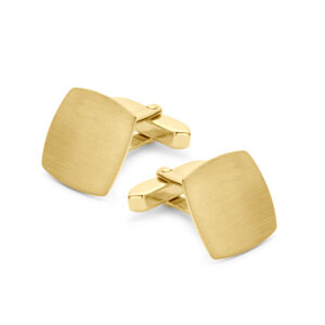 manchetknopen poli/mat 15,5 mm 3 micron zilver verguld (geel)