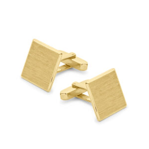 manchetknopen poli/mat 16 mm 3 micron zilver verguld (geel)