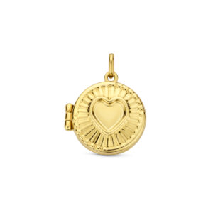 medaillon hartje 15 mm 14K geelgoud