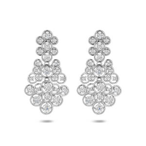 oorhangers zirkonia 35 mm zilver gerhodineerd