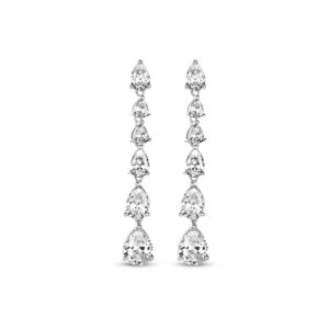 oorhangers zirkonia 42 mm zilver gerhodineerd