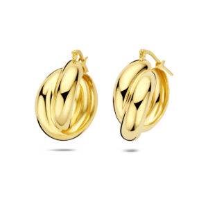 oorringen 24,5 mm 1 micron zilver verguld (geel)