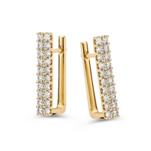 Oorringen geelgoud briljant 1,08 crt.