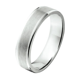 ring a103 - 5 mm - zonder cz zilver gerhodineerd