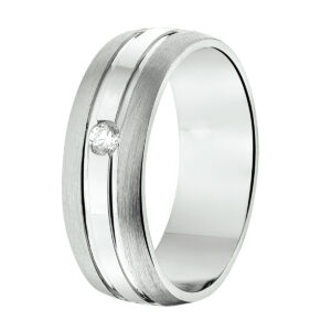 ring a210 - 6,5 mm - met cz zilver gerhodineerd