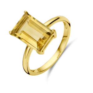 ring citrien 14K geelgoud