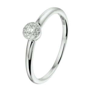 ring diamant 0.09ct h si 14K witgoud