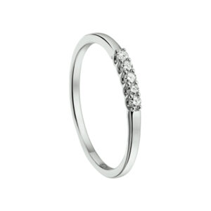 ring diamant 0.10ct h si 14K witgoud