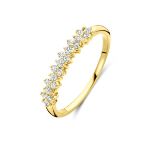 ring diamant 0.24ct h si 14K geelgoud