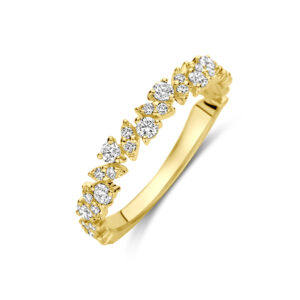 ring diamant 0.49ct h si 14K geelgoud