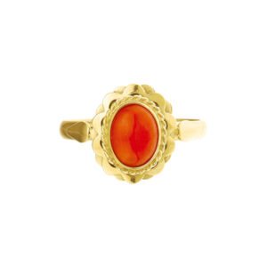 ring koraal 14K geelgoud
