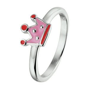 ring kroon zilver gerhodineerd