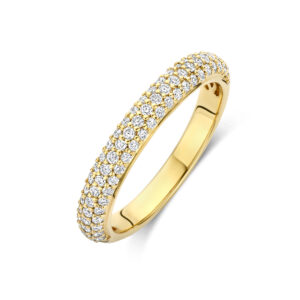 ring lab grown diamant 0.48ct f vs 14K geelgoud