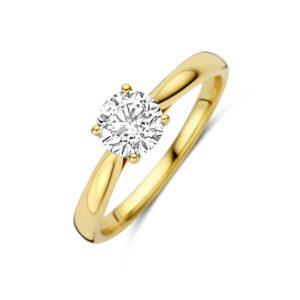 ring lab grown diamant 0.75ct f vs 14K geelgoud