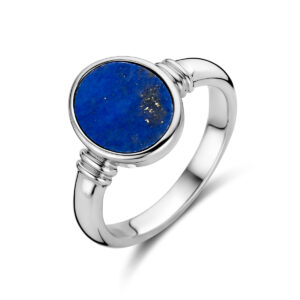ring lapis zilver gerhodineerd