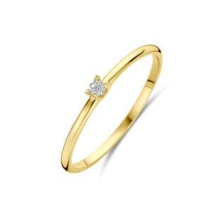 ring zirkonia 14K geelgoud