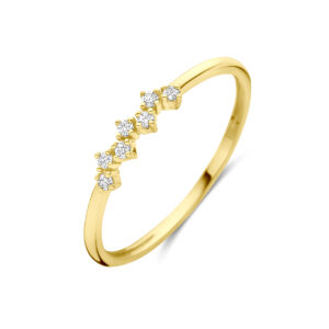 ring zirkonia 14K geelgoud