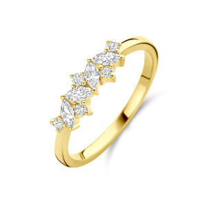 ring zirkonia 14K geelgoud