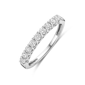 ring zirkonia zilver gerhodineerd