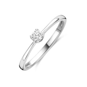 ring zirkonia zilver gerhodineerd