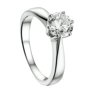 ring zirkonia zilver gerhodineerd