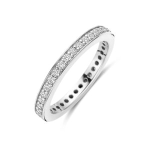 ring zirkonia zilver gerhodineerd