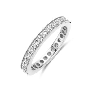 ring zirkonia zilver gerhodineerd