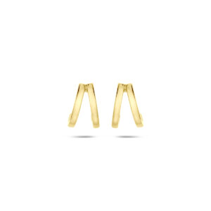 stekeroorringen 10 mm 1 micron zilver verguld (geel)