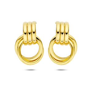 stekeroorringen 32 mm 1 micron zilver verguld (geel)