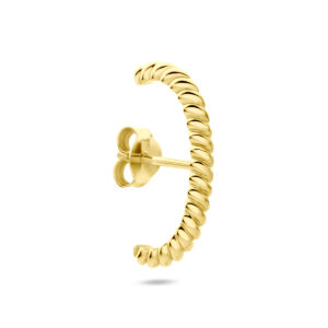 suspender oorbel gedraaid 19,5 mm 1 micron zilver verguld (geel)