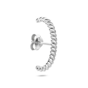 suspender oorbel gedraaid 19,5 mm zilver gerhodineerd