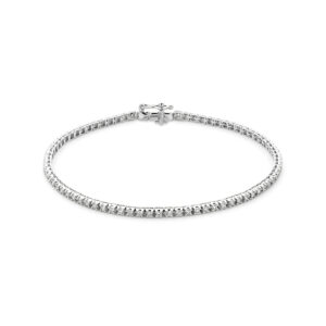 tennisarmband lab grown diamant 1.00ct f vs 2,1 mm 17,5 cm zilver gerhodineerd