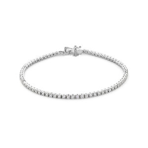 tennisarmband lab grown diamant 2.00ct f vs 2,2 mm 17,5 cm zilver gerhodineerd