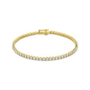 tennisarmband lab grown diamant 3.00ct f vs 2,5 mm 17,5 cm 14K geelgoud