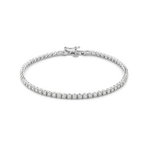 tennisarmband lab grown diamant 3.00ct f vs 2,6 mm 17,5 cm zilver gerhodineerd