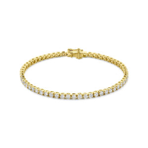 tennisarmband lab grown diamant 4.00ct f vs 2,8 mm 17,5 cm 14K geelgoud