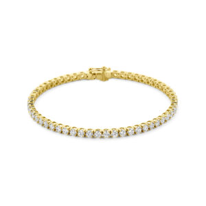 tennisarmband lab grown diamant 5.00ct f vs 3 mm 17,5 cm 14K geelgoud